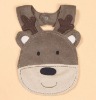 baby bib with plush bear