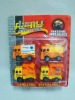pull back truck -4 pcs per card