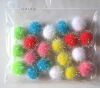 Value pack assorted colors glitter tinsel pompom