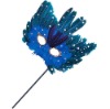 feather party mask with stick