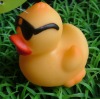 Wholesale rubber duck with black glasses-bath toys