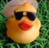 Wholesale rubber duck with black glasses-pet toys