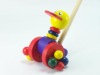 Wholesale Wooden Little Duck Handcart Toy