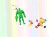 Wholesale toy candy /candy toy(super man key chain)