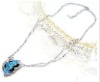 Wholesale Hot sale! Elegant Blue Butterfly Necklace /Accessory