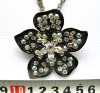 Wholesale Rhinestone Flower Pendant Necklace