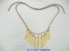 Wholesale Fashion suede necklace cords with Metral Chain