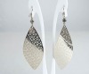 Long Leave Shape Hollow Metal Stamping Drop Earring Jewelry Earring Ladies Jewelry Accessories Earring