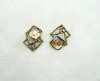 Square Crystal Stud Earring