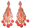 Fashion alloy earring with rhinestone beads