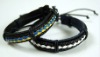 Wholesale Lady Bracelet/Pu leather bracelet/webbing bracelet/weave bracelet/fashion bracelet/latest bracelet