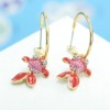 Wholesale Fashion diamond &dripping oil earring