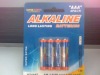 LR03 1.5v AAA alkaline battery /4pcs blister /um-4 long lasting dry battery
