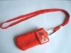 Wholesale Promotion cell phone pouch with lanyard