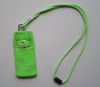 Wholesale knitting mobile phone socks with nylon strap