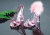 Wholesale Pink high-heel shoes plastic mobile phone holder