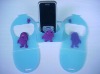 Wholesale fashion and promotion gift soft pvc mobile phone holder