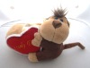 Wholesale Plush monkey mobile phone holder,plush monkey cellphone stand,stuffed giraffe mobile phone accessories,plush animals with heart