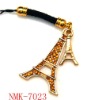 Eiffel mobile chain/charm mobile phone chain/hot sell mobile chain( NMK-7023 )