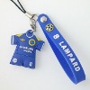 Wholesale custom 3d soft pvc mobile phone strap