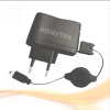 Retractable cable for mobile phone charger