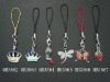 Promotion metal enamel mobile phone chain