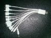 Wholesale 10 in 1 USB mobile phone charger multi cable connectors