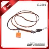 Wholesale customize zipper neck lanyards/strap with soft PVC puller