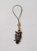 Wholesale fashion OWL alloy mobilephone strap
