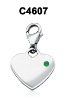 Wholesale heart charm with gem
