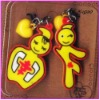 lovers soft pvc mobile phone Pendant