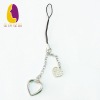Wholesale heart charms mobile phone chain