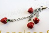 Wholesale fashion red berries mobile phone charms