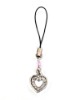 Wholesale heart shape jewelry mobile strap