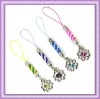 Mobile Phone Charm decroated with shiny rhinestone