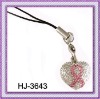 Wholesale Mobile Phone Charm decroated with shiny rhinestone
