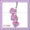 Wholesale Enamelled Heart Mobile Phone Charm