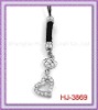 Wholesale Hearts Mobile Phone Charm