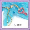 Wholesale key Mobile Phone Charm decroated with shiny rhinestone