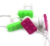 Wholesale brick earphones/Colorful blocks/canal type stereo headphones sundries