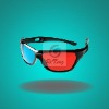 Wholesale 3D glasses Red Blue Cyan Plastic Framed 3D glass