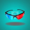 Wholesale 3D glasses Red Blue Cyan Plastic Framed 3D glass