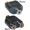 Wholesale 2 rca to 3.5mm mono female adapter