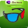 Wholesale Red cyan anaglyph plastic 3D glasses