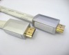 Wholesale flat HDMI cable, 19 Pin oxygen free copper, double shield, for HDTV and video games, projector, camcorder, DVD, ect