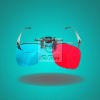 Wholesale Clip on Cyan Red 3D glasses