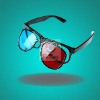 Wholesale 3D glassesRed Blue Cyan Plastic Framed 3 D Dimensional
