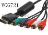 Wholesale game cables of hdmi plug to 5 RCA plug