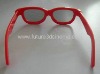 Wholesale Comfortable price plastic red frame circular polarized 3D glasses