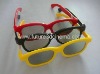 Wholesale Competitive price plastic yellow frame circular polarized 3D glasses